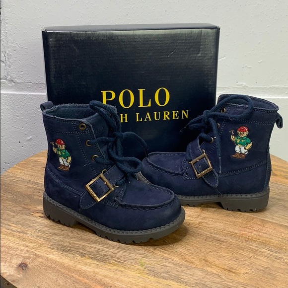 navy polo boots